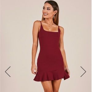 Showpo wine mini dress